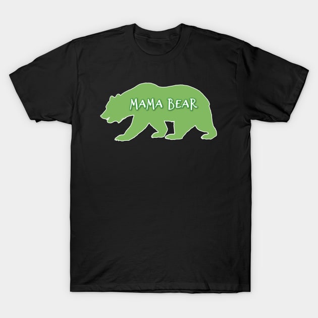 Green Mama Bear Gifts T-Shirt by DesignsbyZazz